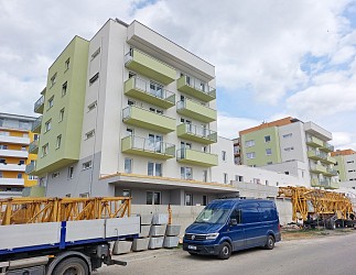 Podej bytu 2+kk s terasou před dokončením v Brně  - Bystrci